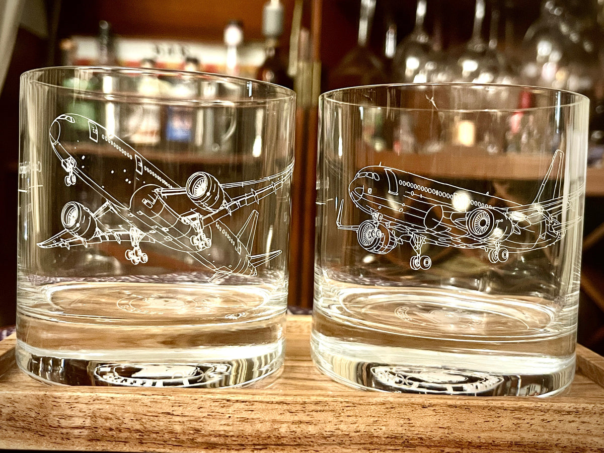 A pair of engraved aviation glasses
