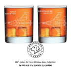 2025 Indian Air Force Whiskey Glass Set of 2