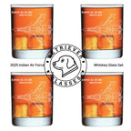 2025 Indian Air Force Whiskey Glass Set of 4