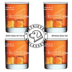 2025 Indian Air Force Whiskey Glass Set of 4