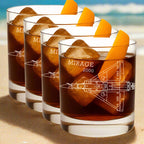 4 whiskey Glasses with Mirage 2000