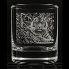 Royal Bengal Tiger Engraved Whiskey Glass