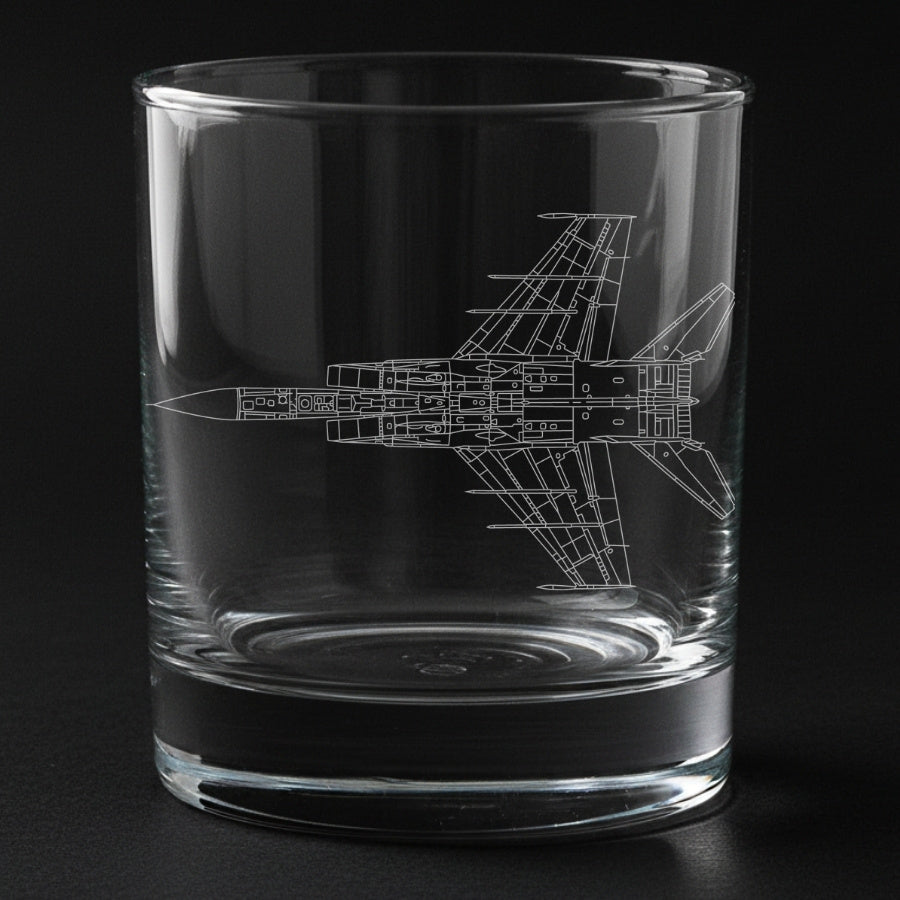 MiG 25 Engraved Whiskey Glass