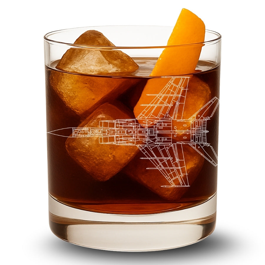 MiG 25 Engraved Whiskey Glass