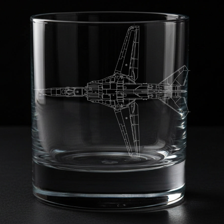 MiG 27 Engraved Whiskey Glass