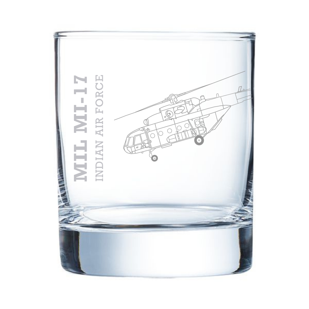 Mil Mi-17 Engraved Whiskey Glass