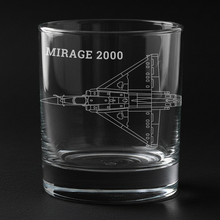 Indian Air Force Engraved Whiskey Glass Set – Ultimate 6 Aircraft Collection