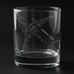 airbus a320 aircraft engraved on a glass with a black background