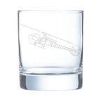 Cheetah "SA 315B Lama" Engraved Whiskey Glass