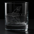 Hawker Hunter Engraved Whiskey Glass