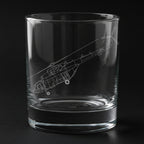 mi-17 helicopter engraved on a glass with a black background