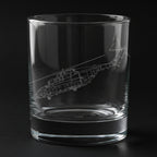 mi-26 aircraft engraved on a glass with a black background