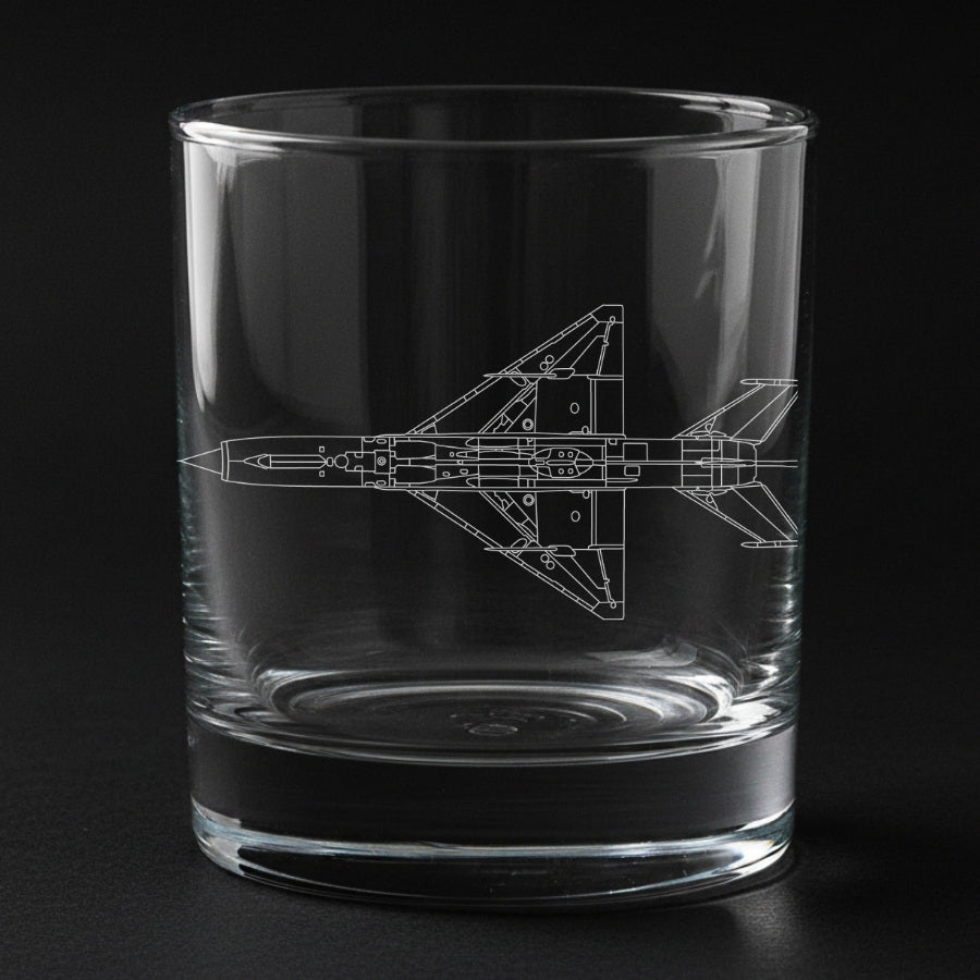 MiG 21 Engraved Whiskey Glass