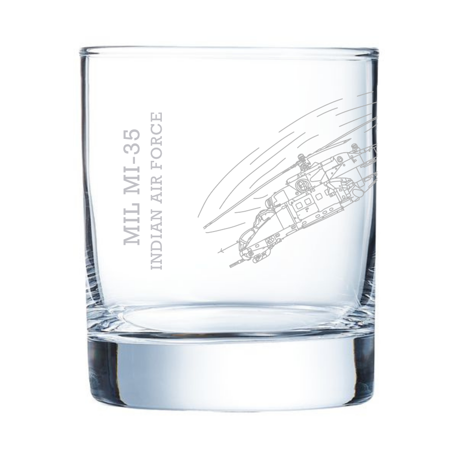 Mil Mi-35 Engraved Whiskey Glass