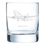 Boeing 777 Collector's Engraved Whiskey Glass