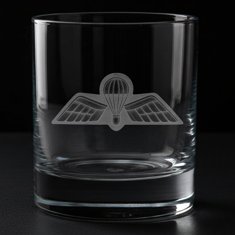 Paratroopers Regiment Engraved Whiskey Glass