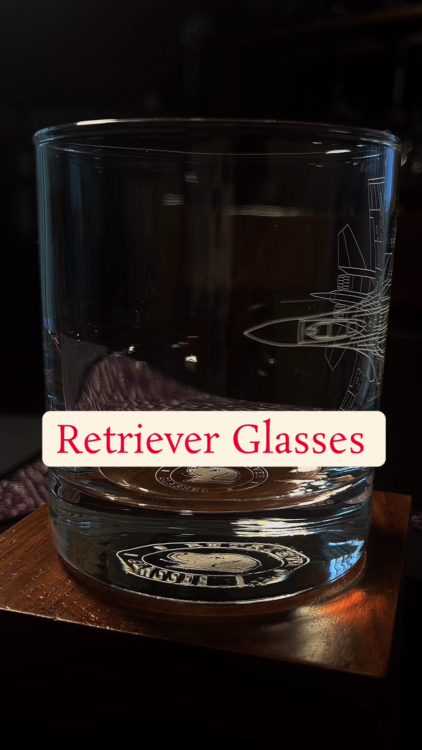 glass engraved with a sukhoi su-30 aircraft with a customized name