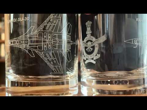 Rafale and sukhoi su-30 aircrafts etched with the indian air force logo