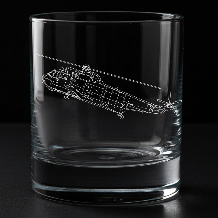 Westland Sea King Engraved Whiskey Glass