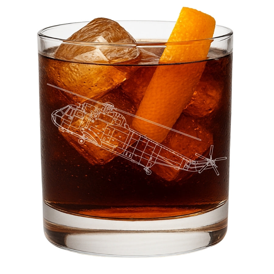 Westland Sea King Engraved Whiskey Glass