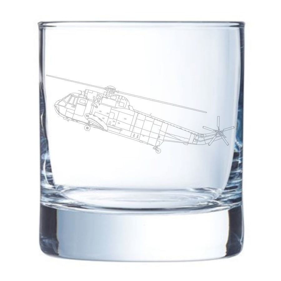 Westland Sea King Engraved Whiskey Glass