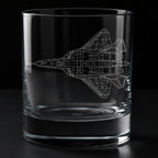 Sukhoi Su-57 Engraved Whiskey Glass
